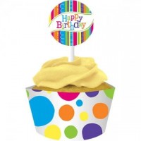 Parti Yıldızı - Şık Çemberler Cup Cake Kılıfı 12 Adet