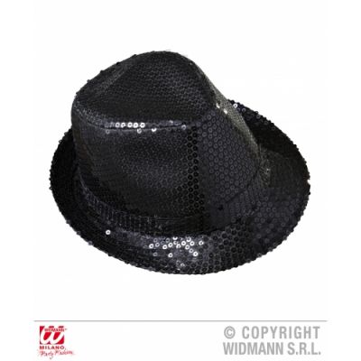 Siyah Payetli Şapka