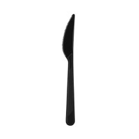 Parti Yıldızı - Plastik Bıçak Siyah Renk 25 Adet