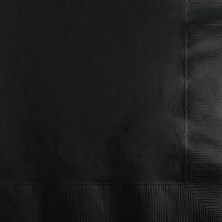 AMSCAN - Siyah Renk Peçete 33x33cm