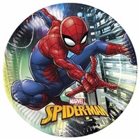 Parti Yıldızı - Team Up Spiderman 8 li Karton Tabak