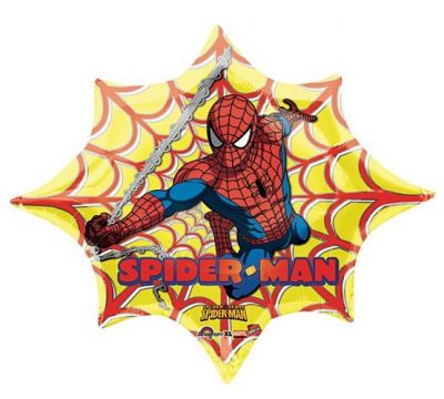 SShape Spiderman Yıldız Şekilli Folyo Balon