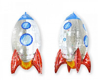 SSHape 4D Boyutlu Roket Folyo Balon - Thumbnail