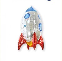 SSHape 4D Boyutlu Roket Folyo Balon - Thumbnail