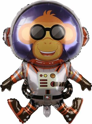 SShape Astronot Maymun Folyo Balon