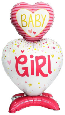 Sshape Ayaklı Baby Girl Folyo Balon 110cm