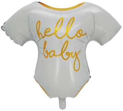 SShape Bebek Kıyafeti Folyo Balon Beyaz Renk