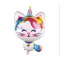 Parti Yıldızı - Sshape Caticorn Folyo Balon