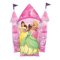 SShape Disney Prensesleri Şatosu Folyo Balon 66x88 - Thumbnail