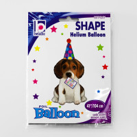 SShape Doğum Günü Köpeği Folyo Balon 104cm - Thumbnail