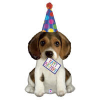 SShape Doğum Günü Köpeği Folyo Balon 104cm - Thumbnail