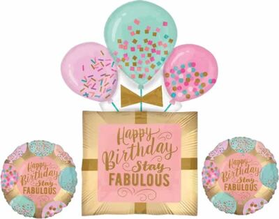 Balon Seti Fabulous Happy Birthday 3 Adet