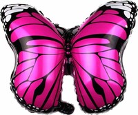 BETALLIC - Sshape Fuşya Kelebek Folyo Balon 28
