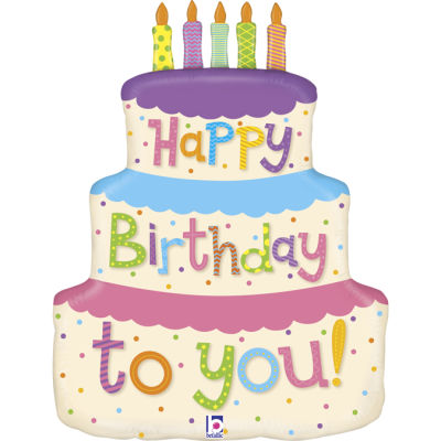 SShape Katlı Pasta H. Birthday To You Balon 69cm