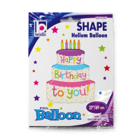 SShape Katlı Pasta H. Birthday To You Balon 69cm - Thumbnail