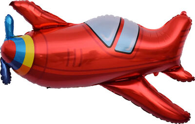 Sshape Kırmızı Uçak Folyo Balon 36