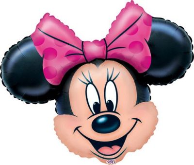 SShape Minnie Mouse Kafa Paketli Folyo Balon
