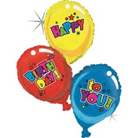 SShape Pırıltılı Renkli Uçan Balon H. B.To You - Thumbnail