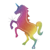 GRABO - Sshape Pırıltılı Unicorn Balon 137cm