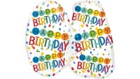 SShape Renkli Birthday 40 Rakamı Balon 60x55cm - Thumbnail