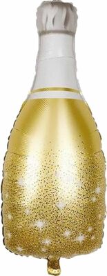 Sshape Şampanya Şişesi Gold Folyo Balon