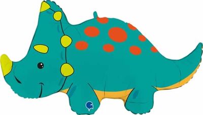 SShape Sevimli Triceratops Dinozor Folyo Balon 91cm