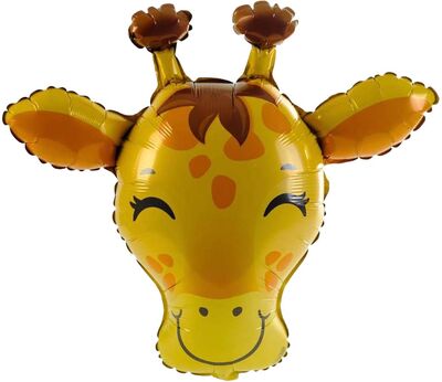 SShape Sevimli Zürafa Kafası Folyo Balon
