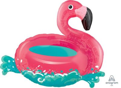 Sshape Şişme Flamingo Şeklinde Folyo Balon 76x68cm