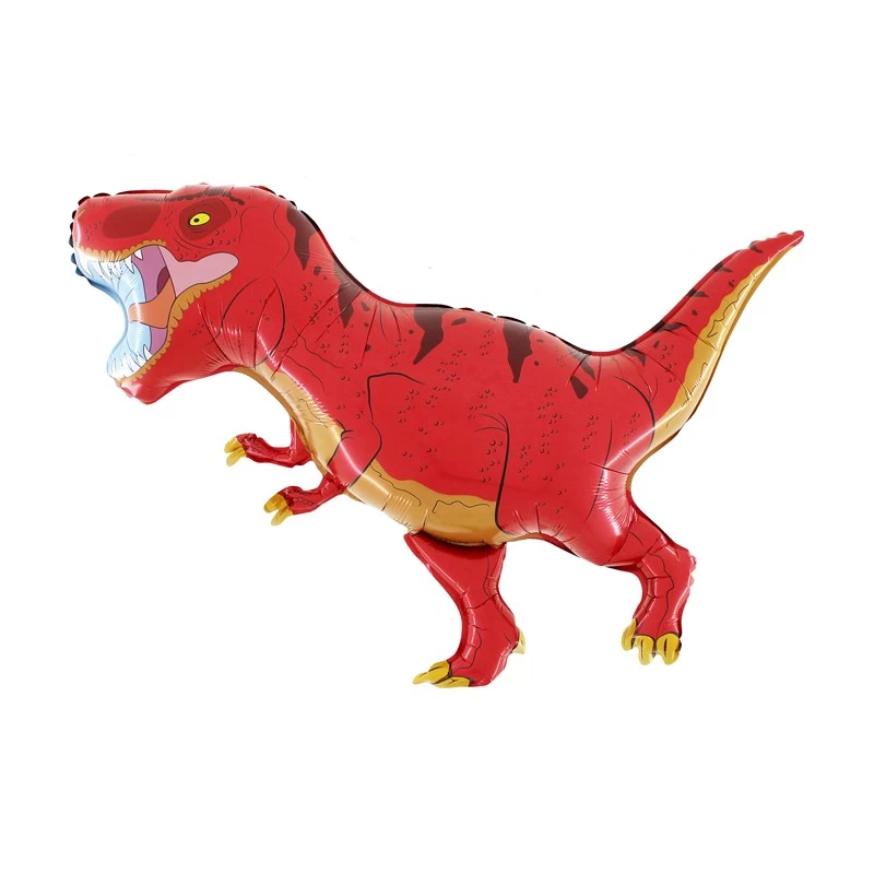 SShape Vahşi Trex Dinozor Balon Kırmızı Renk