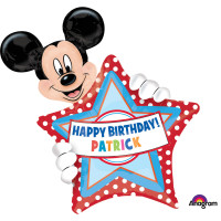 Parti Yıldızı - SShape Yazılabilir Mickey Balon 60x76cm