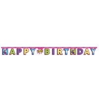 Parti Yıldızı - Superhero Girl Happy Birthday Harf Afiş