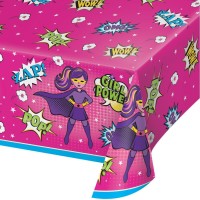 Parti Yıldızı - Superhero Girl Masa Örtüsü
