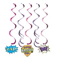 Parti Yıldızı - Superhero Girl Süs Dalgası 5 Adet
