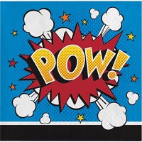 Parti Yıldızı - Superhero Sloganları Küçük Peçete 16 Adet