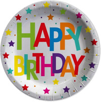 Parti Yıldızı - Superstar Birthday Tabak 8 Adet