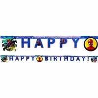 Parti Yıldızı - Team Up Spiderman Happy Birthday Afiş