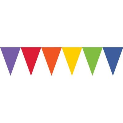 Üçgen Bayrak Afiş Parlak Renklerde