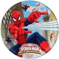 Parti Yıldızı - Ultimate Spiderman Büyük Tabak 8 Adet
