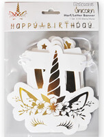 PD - Unicorn Gold Happy Bırthday Banner (2,50m)