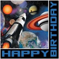 Parti Yıldızı - Uzay Partisi Happy Birthday 16 lı Peçete