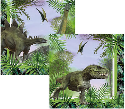Vahşi Dinozor Dünyası Peçete 33x33cm (16 Ad)