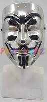Parti Yıldızı - Vendetta Maske Metalik Gümüş