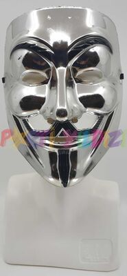 Vendetta Maske Metalik Gümüş