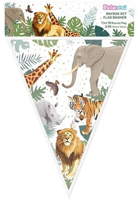 Wildlife Üçgen Bayrak Afiş