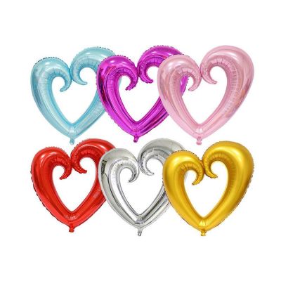İçi Boş Büyük Kalp Folyo Balon Fuşya Renk