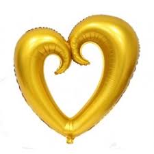 İçi Boş Büyük Kalp Folyo Balon Altın Rengi