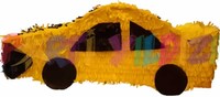 Parti Yıldızı - Yarış Arabası Sarı Şekilli Pinyata