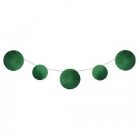 Parti Yıldızı - Yeşil Folyo Ponpon Garlent 3,35 metre