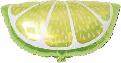 Yeşil Limon Dilimi Şekilli Folyo Balon