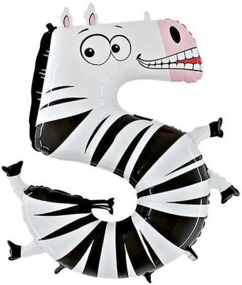 Zebra 5 Yaş Jumbo folyo Balon